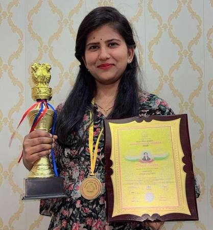 Divya Gupta Honored With Bharat Gaurav Samman For Excellence In Abacus Education